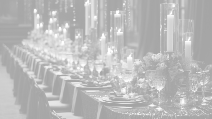 psyern wedding tables in a row with candles and twinkling light 4053e9c1 a589 43f9 83ae b3d4321143aeBW